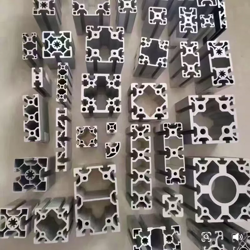 What are the common types of aluminum alloys used in industrial profiles?