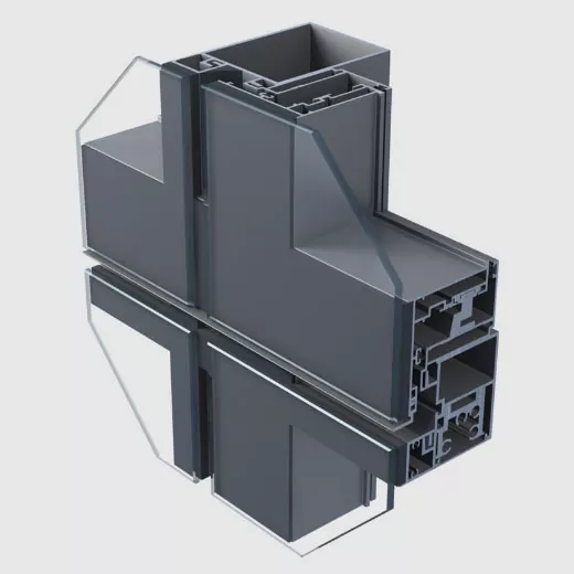 Glass Auxiliary Frame Hidden Frame Curtain Wall Profile